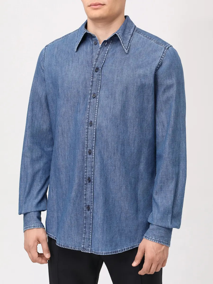 

Рубашка джинсовая, Синий, G5IX8D G8LP1 S9001