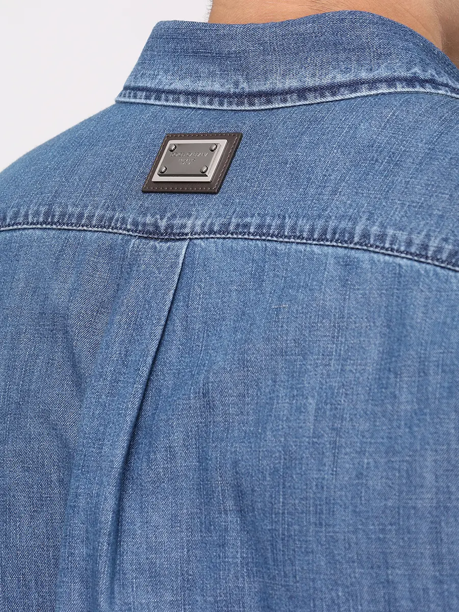 Рубашка джинсовая DOLCE & GABBANA G5IX8D G8LP1 S9001 Синий  Фото 7