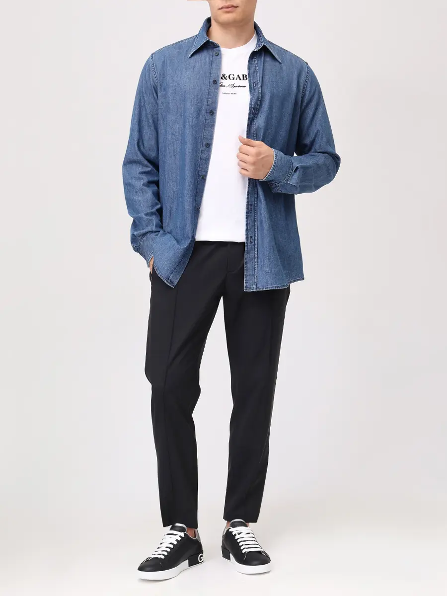 Футболка хлопковая DOLCE & GABBANA G8RN8T G7O9Y W0800 Белый  Фото 2