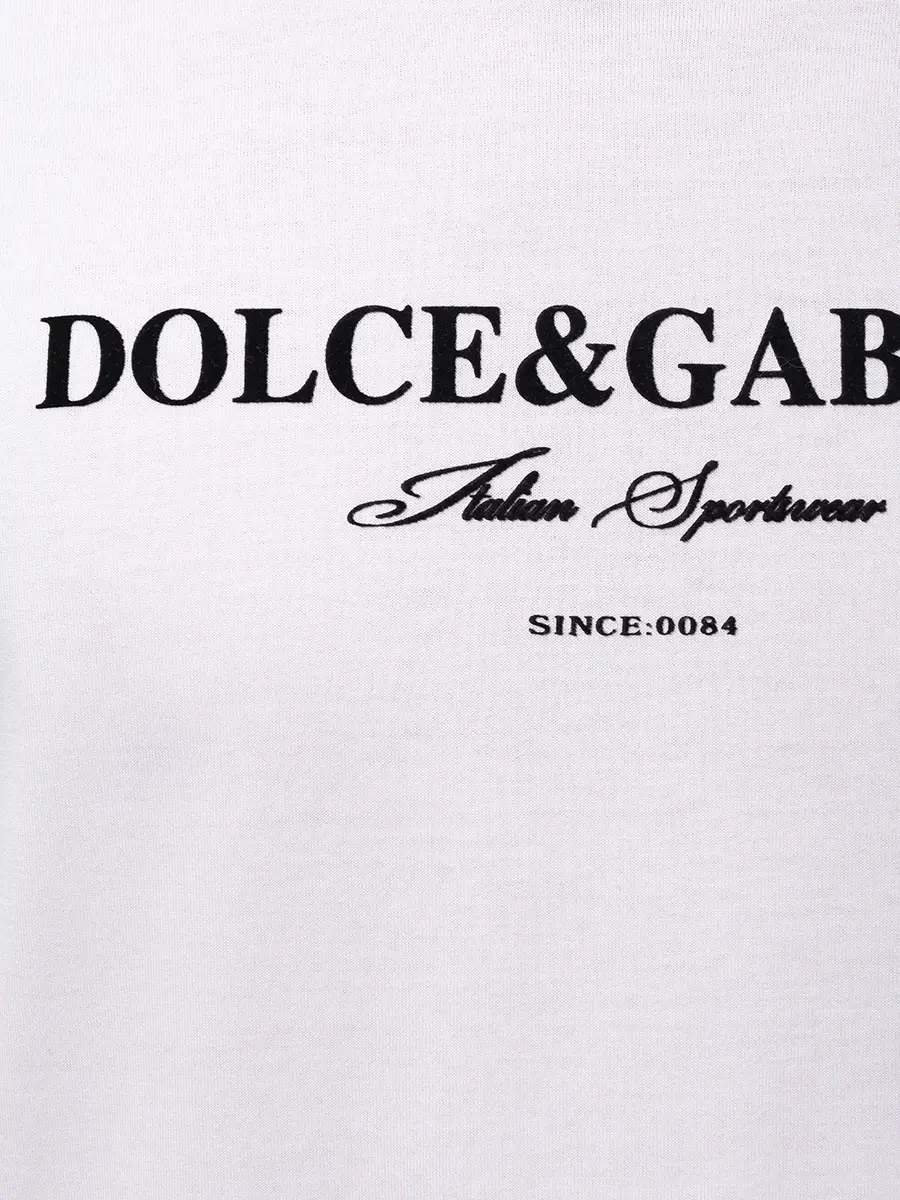 Футболка хлопковая DOLCE & GABBANA G8RN8T G7O9Y W0800 Белый  Фото 6
