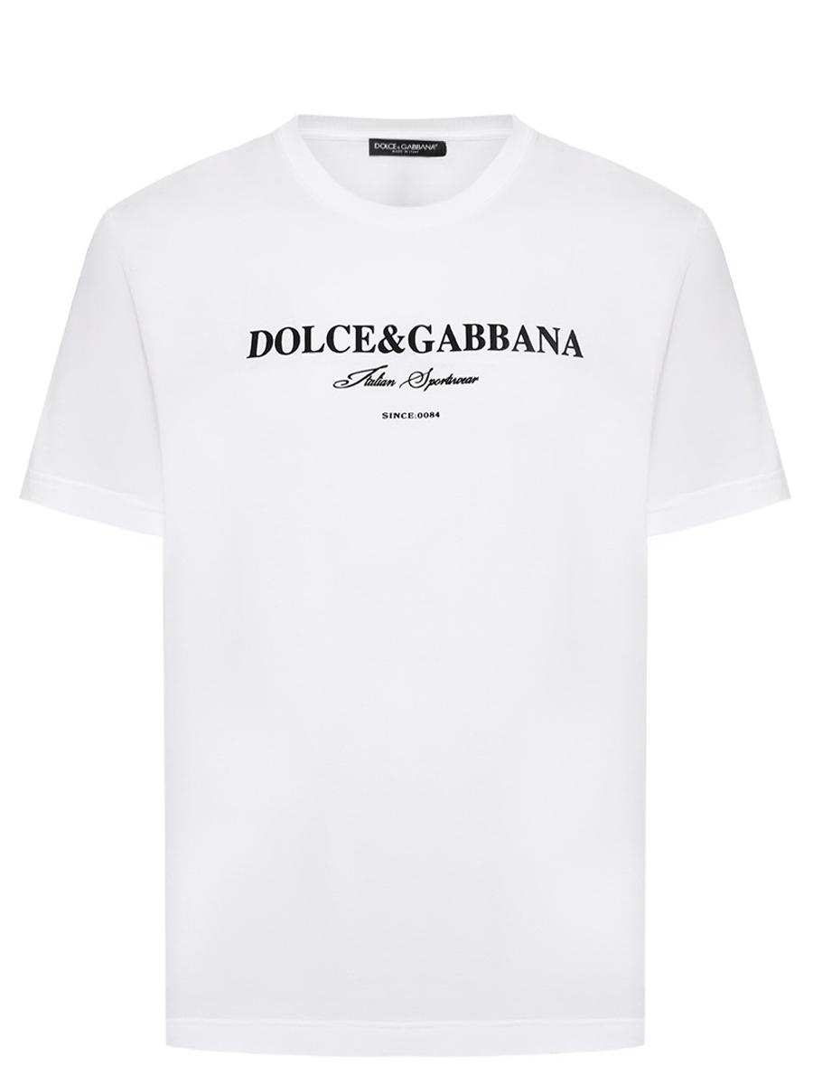 Футболка хлопковая DOLCE & GABBANA G8RN8T G7O9Y W0800 Белый 