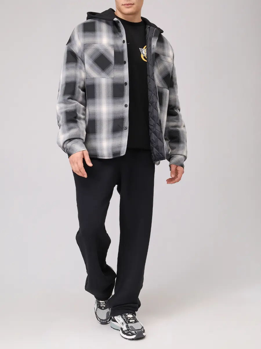 Рубашка в клетку COMME DES FUCKDOWN CFABM01745 NERO Черный  Фото 2