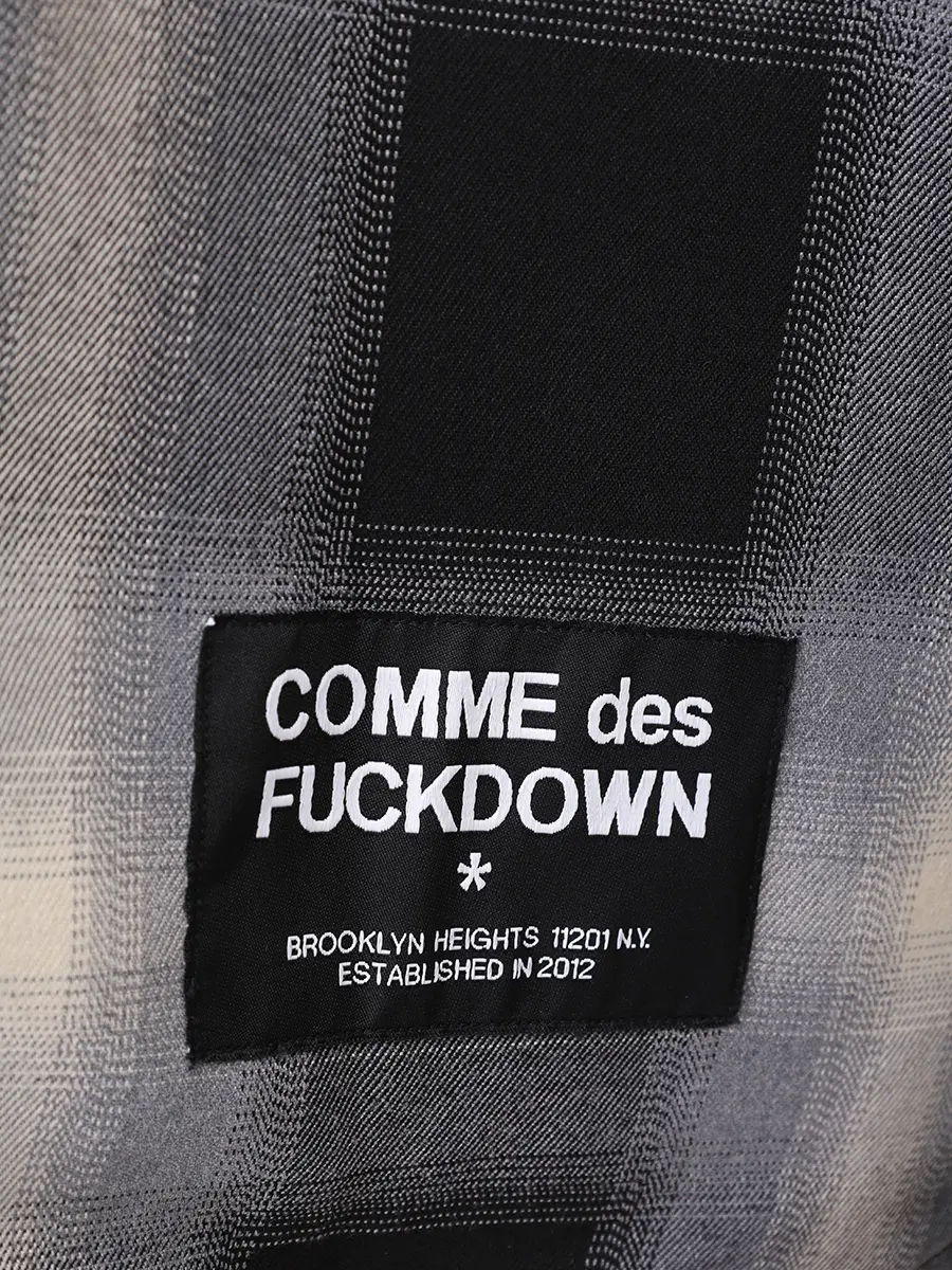 Рубашка в клетку COMME DES FUCKDOWN CFABM01745 NERO Черный  Фото 6
