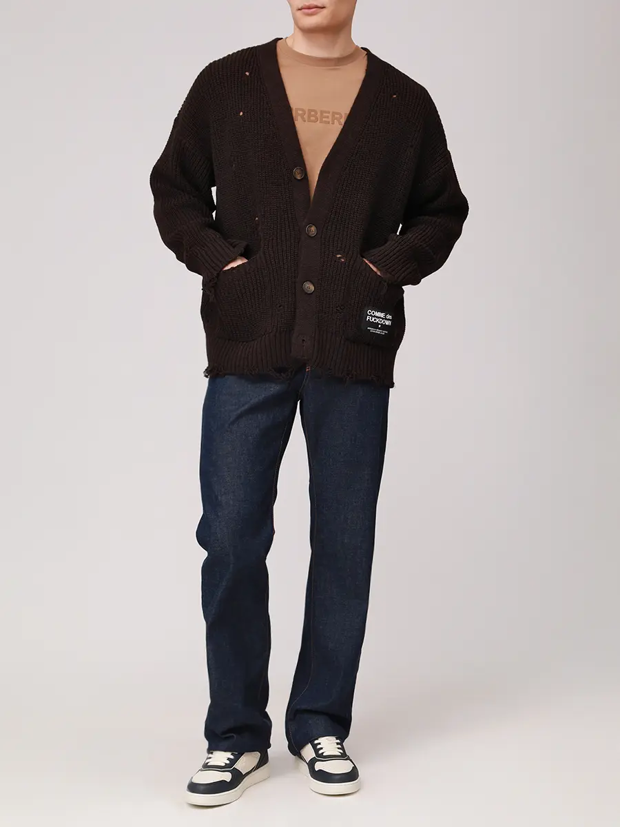 Кардиган вязаный COMME DES FUCKDOWN CFABM01759 MORO Коричневый  Фото 2