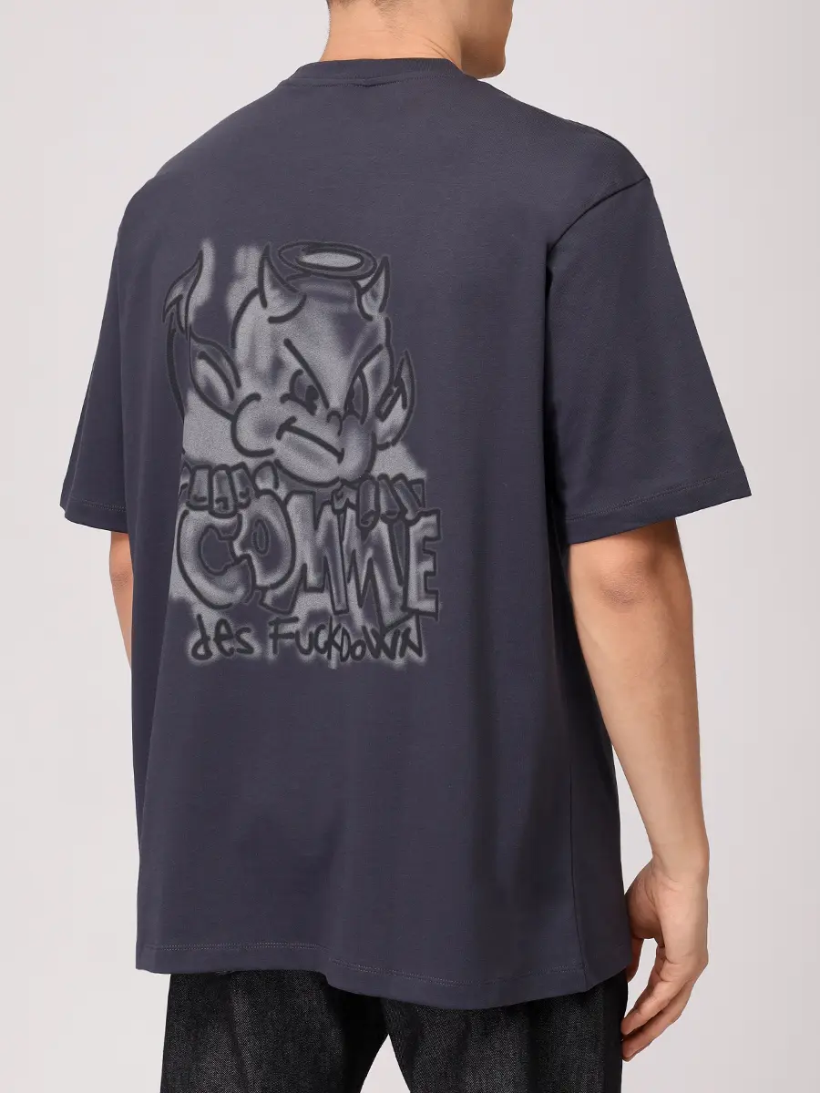 Футболка хлопковая COMME DES FUCKDOWN CFABM01824 FERRO Темно - Серый  Фото 3