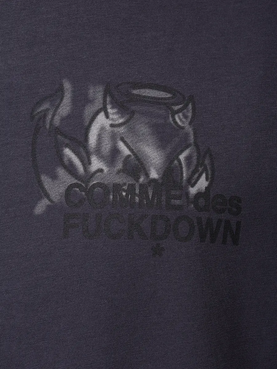 Футболка хлопковая COMME DES FUCKDOWN CFABM01824 FERRO Темно - Серый  Фото 5