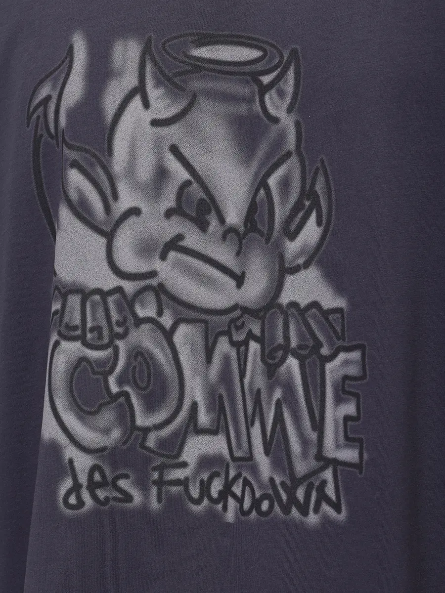 Футболка хлопковая COMME DES FUCKDOWN CFABM01824 FERRO Темно - Серый  Фото 6