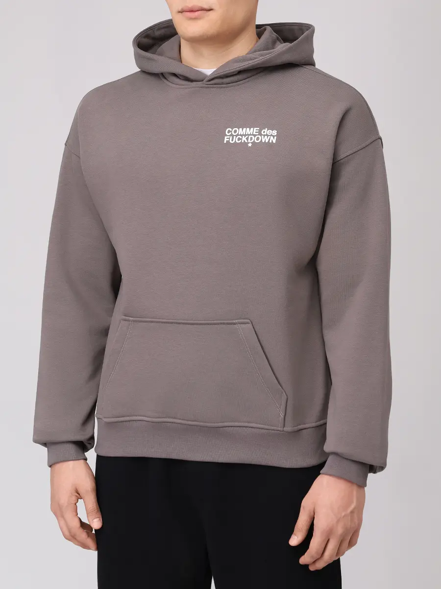 Худи хлопковое COMME DES FUCKDOWN CFABM01809 FANGO Серый  Фото 4