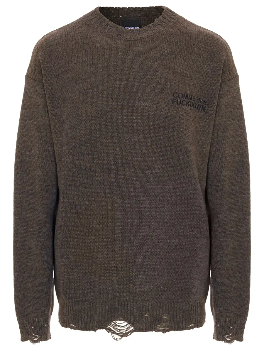 Джемпер вязаный COMME DES FUCKDOWN CFABM01755 FANGO Коричневый 