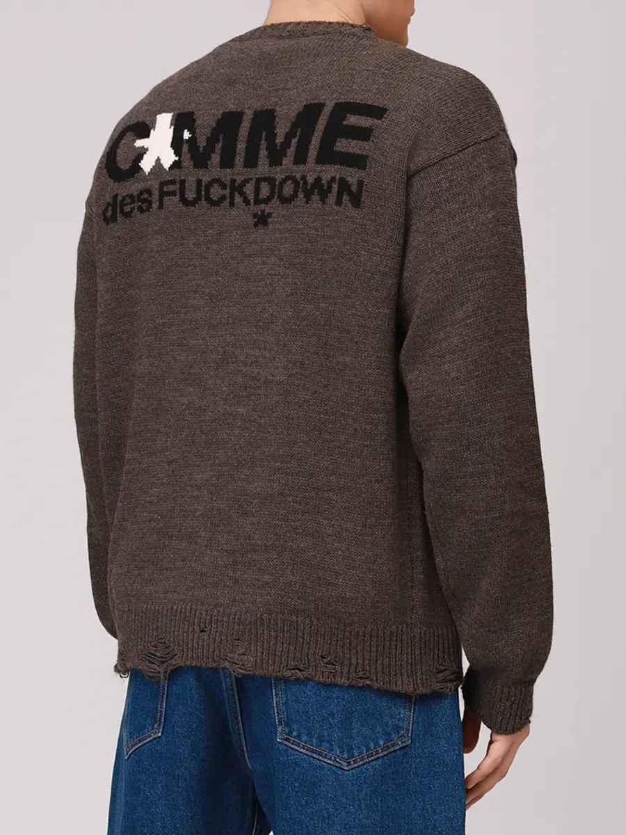 Джемпер вязаный COMME DES FUCKDOWN CFABM01755 FANGO Коричневый  Фото 3