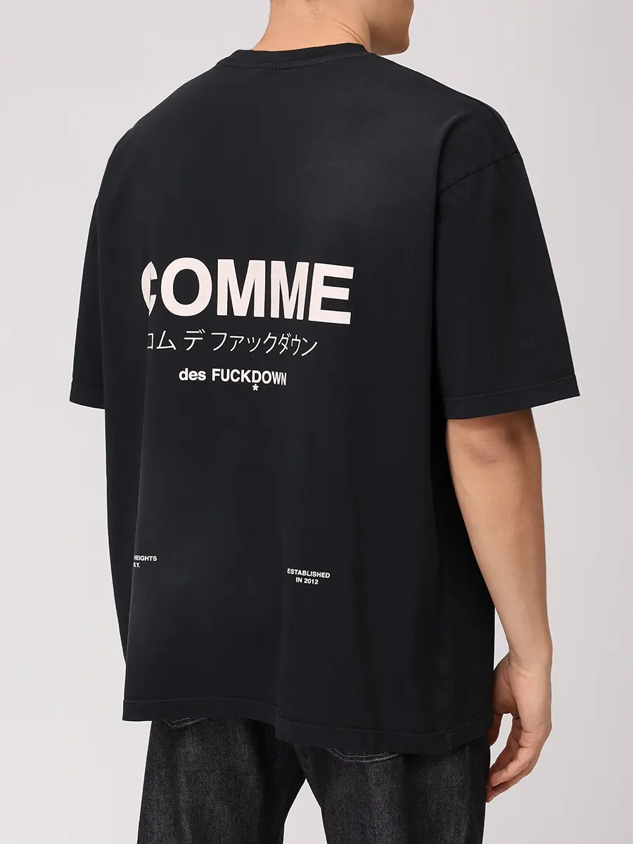 Футболка хлопковая COMME DES FUCKDOWN CFABM01742 NERO Черный  Фото 3