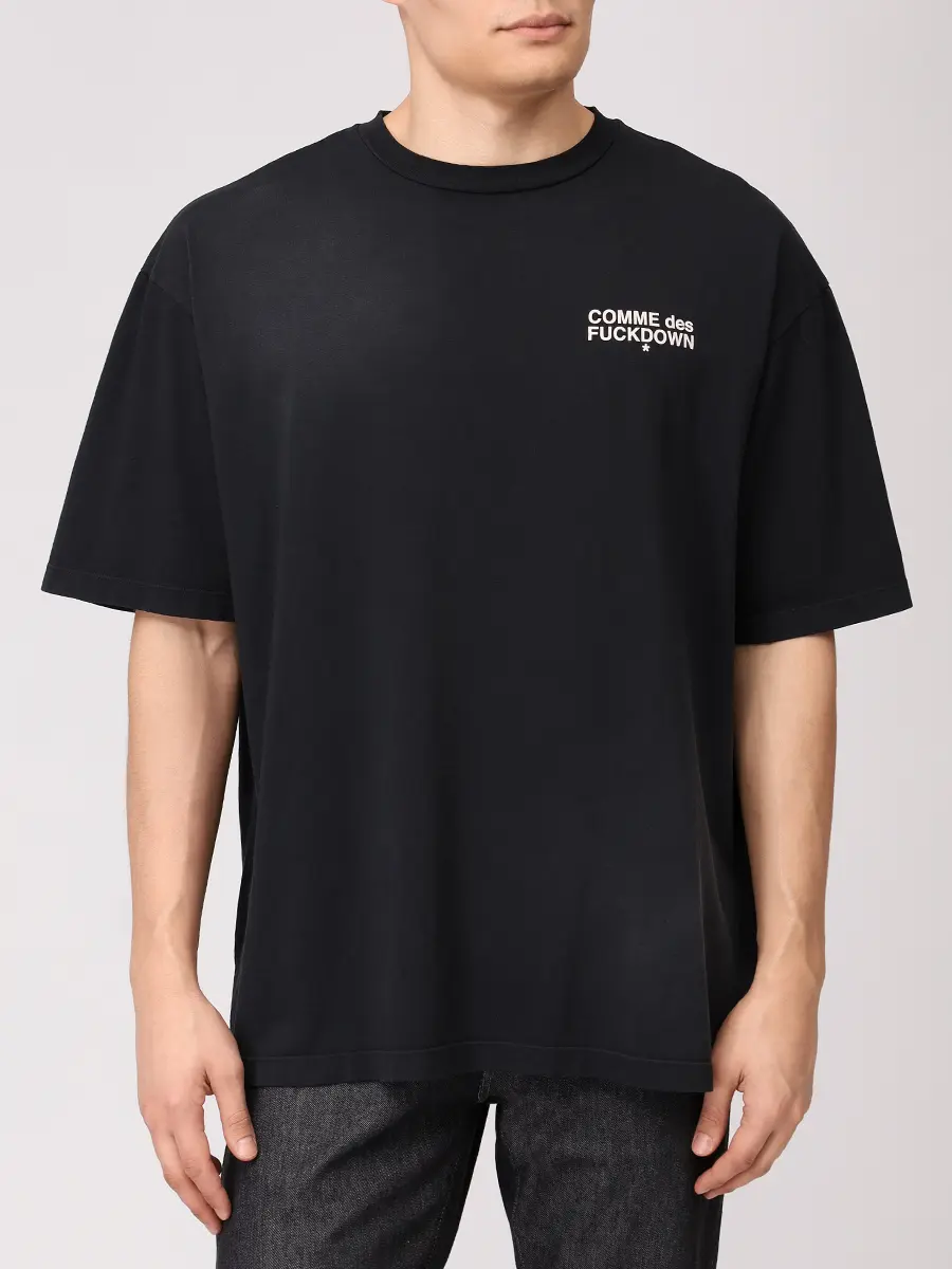 Футболка хлопковая COMME DES FUCKDOWN CFABM01742 NERO Черный  Фото 4
