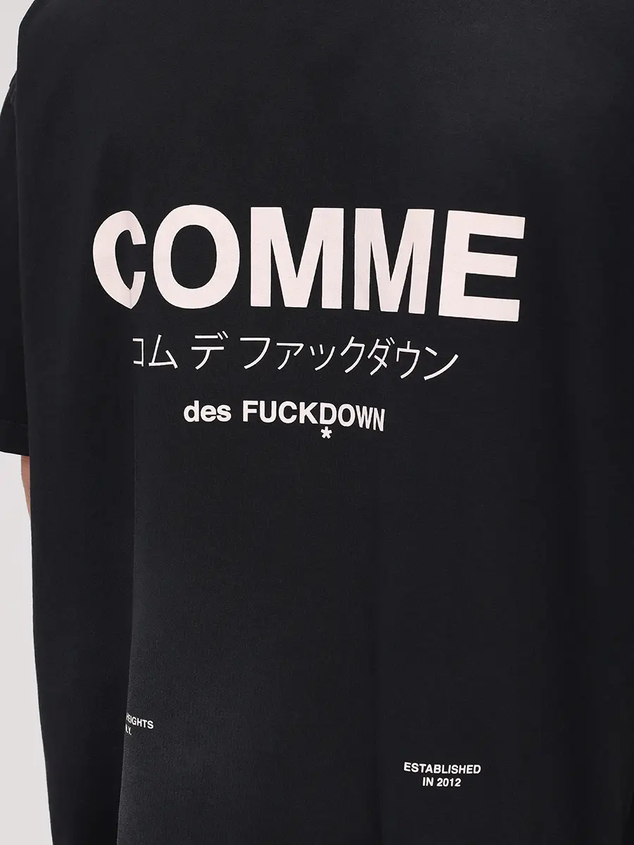 Футболка хлопковая COMME DES FUCKDOWN CFABM01742 NERO Черный  Фото 6