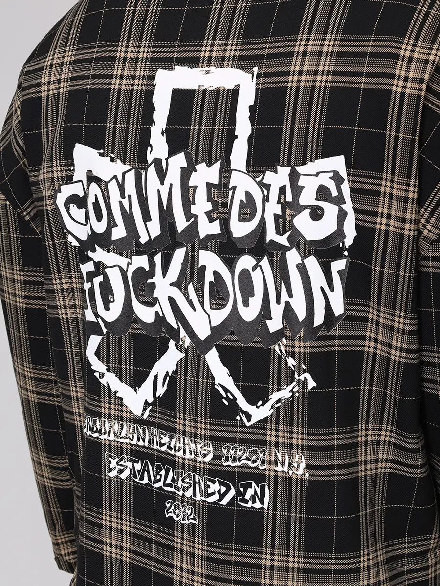 Рубашка в клетку COMME DES FUCKDOWN CFABM01781 NERO Черный  Фото 5