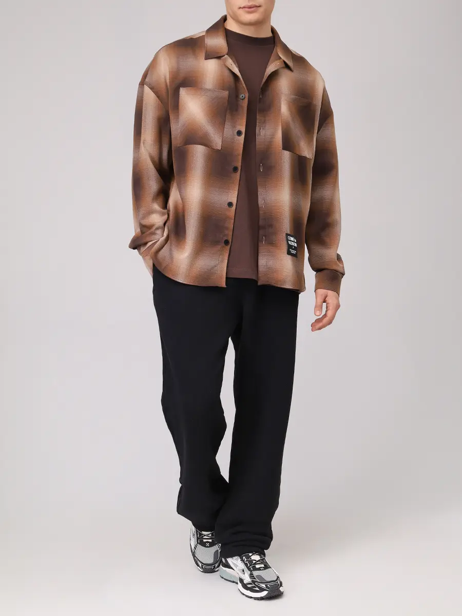 Рубашка в клетку COMME DES FUCKDOWN CFABM01811 MORO Коричневый  Фото 2