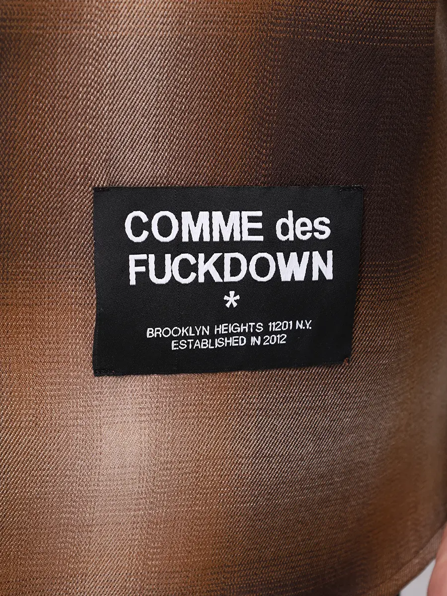 Рубашка в клетку COMME DES FUCKDOWN CFABM01811 MORO Коричневый  Фото 6