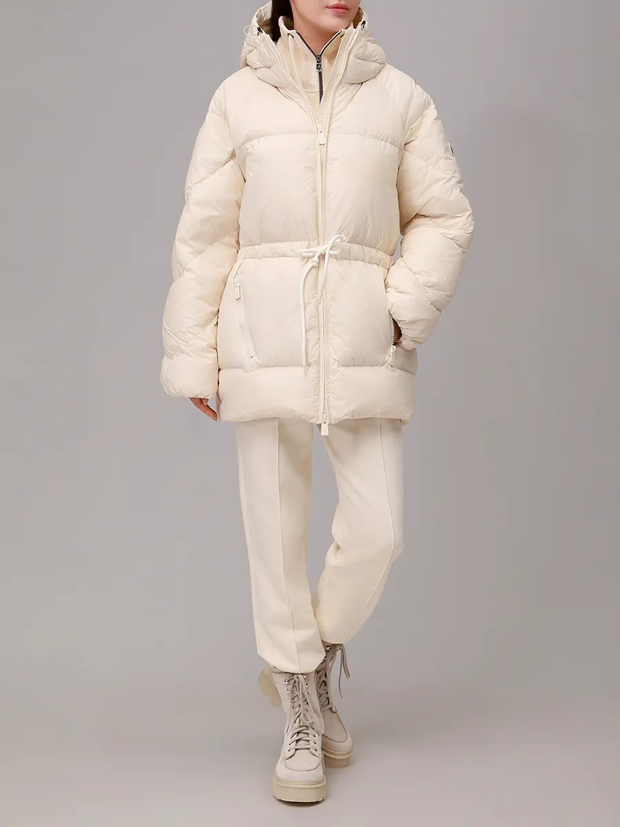 

Пуховик стеганый, Кремовый, BACPIGIA566 BAC055 WHITE MILK