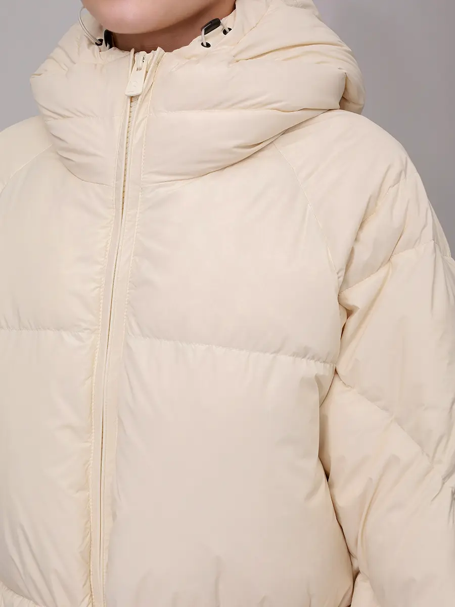 Пуховик стеганый BACON BACPIGIA566 BAC055 WHITE MILK Кремовый  Фото 5