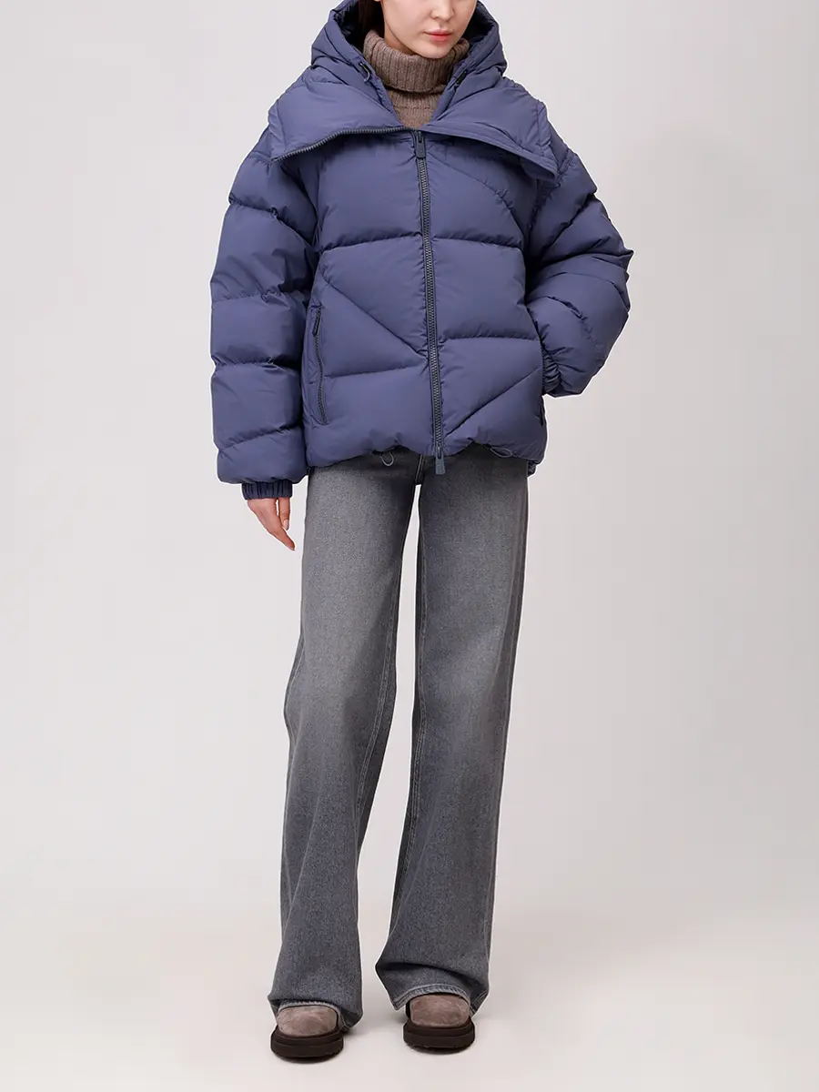 Пуховик стеганый BACON BACPIGIA598 BAC072 LAVENDER Сиреневый  Фото 2