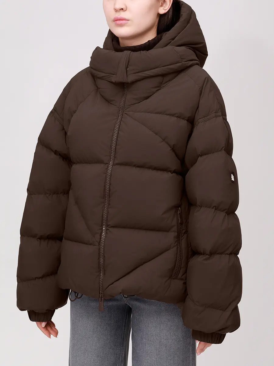 Пуховик стеганый BACON BACPIGIA598 BAC075 BORDEAUX Бордовый  Фото 4