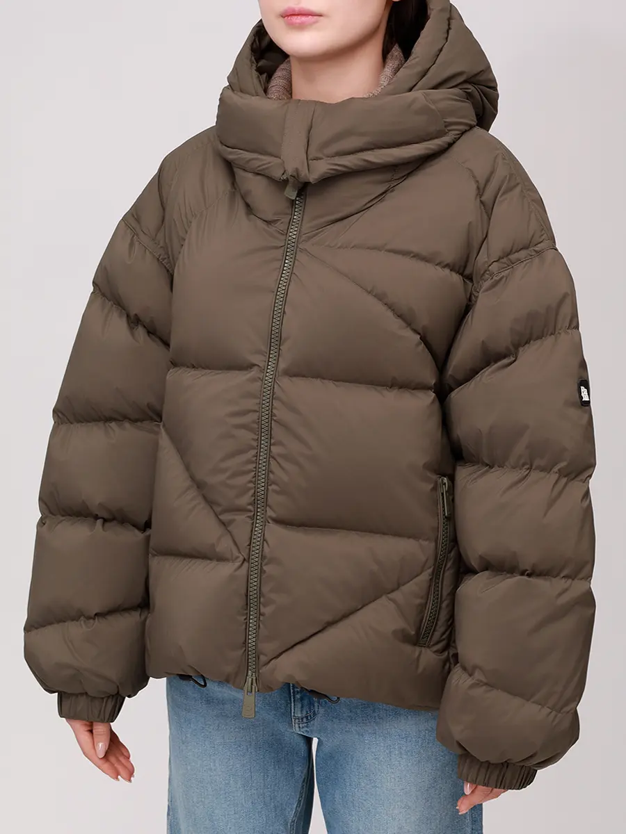 Пуховик стеганый BACON BACPIGIA598 BAC086 DARK OLIVE Хаки  Фото 4