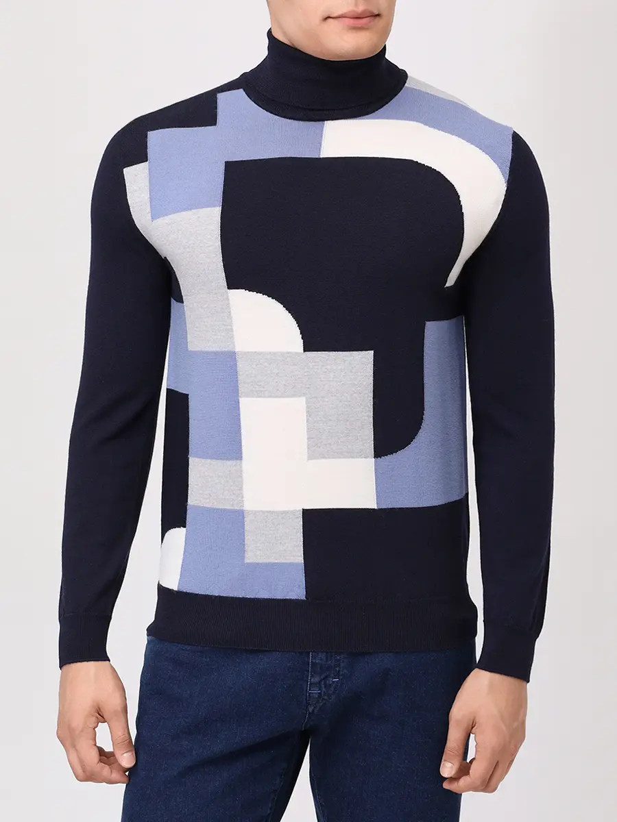 Водолазка шерстяная RADI PERUGIA 7068-817 6091 Синий  Фото 4