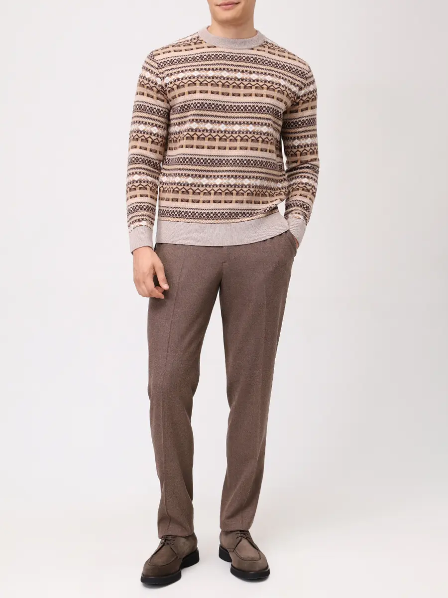 Джемпер шерстяной RADI PERUGIA 7030-808 6000 Коричневый  Фото 2