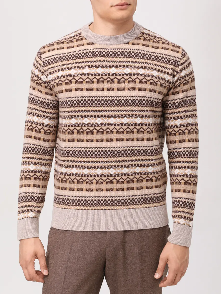 Джемпер шерстяной RADI PERUGIA 7030-808 6000 Коричневый  Фото 4