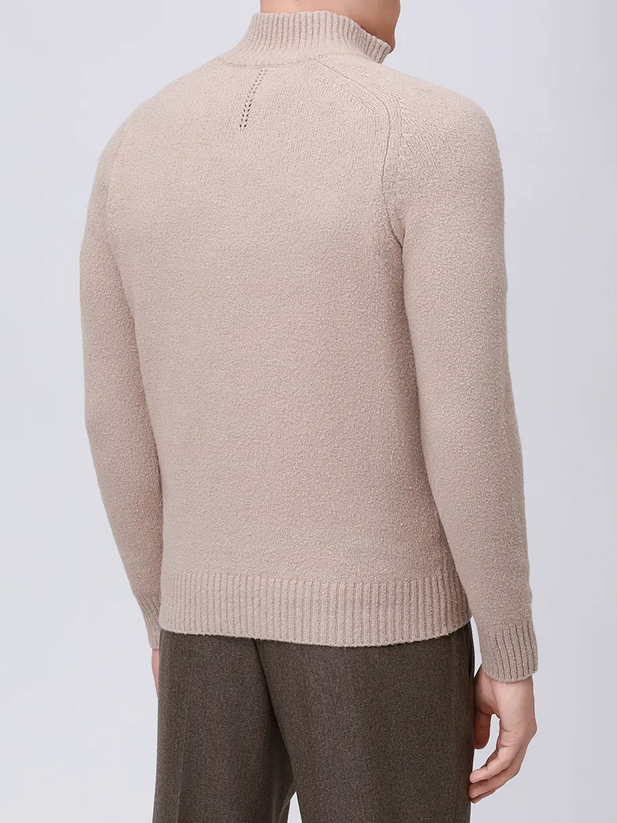 Джемпер из шерсти и хлопка RADI PERUGIA 7001-800 250 Бежевый  Фото 3