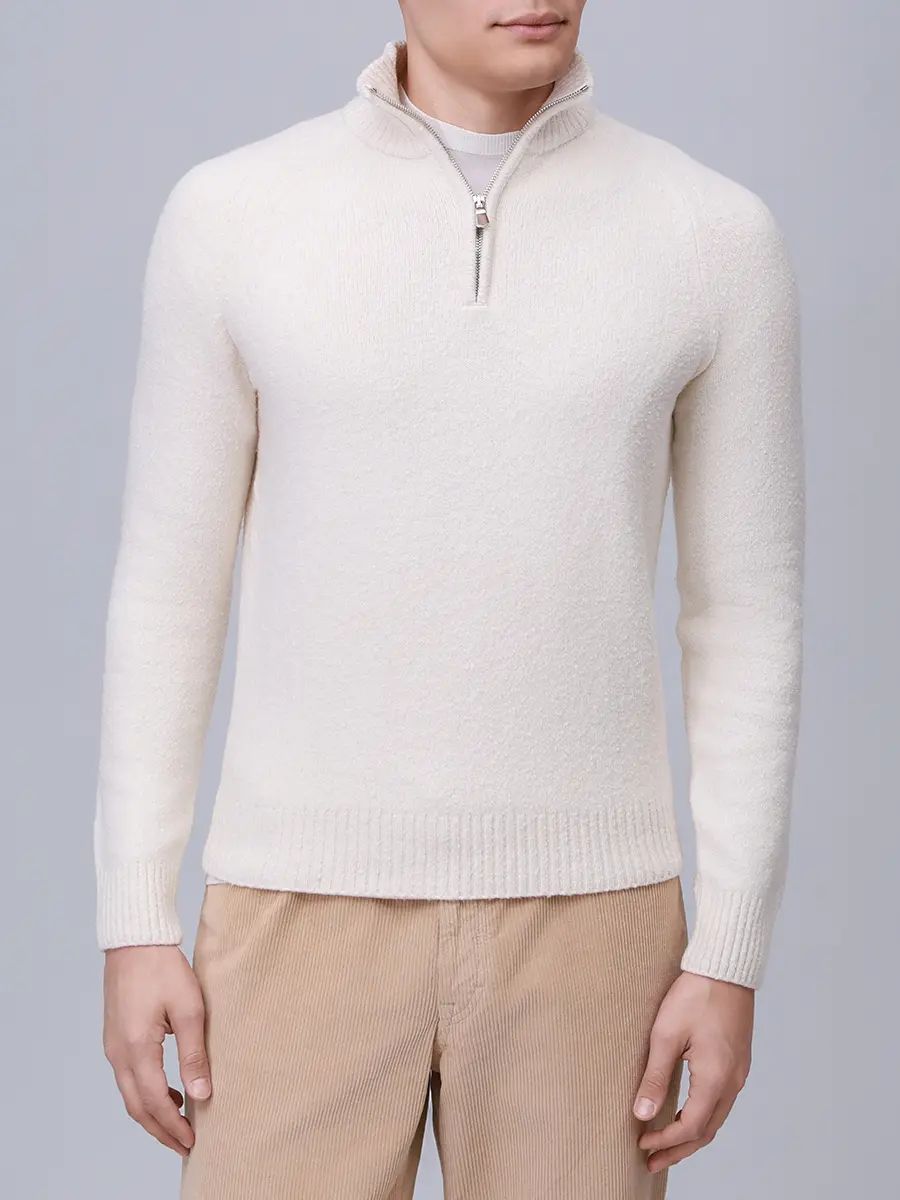 Джемпер из шерсти и хлопка RADI PERUGIA 7001-800 125 Белый  Фото 4