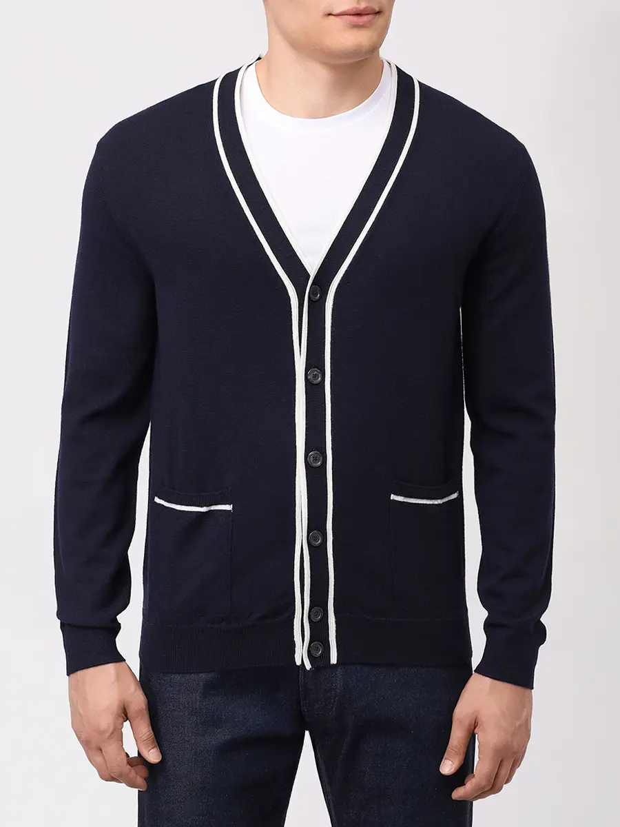 Кардиган шерстяной RADI PERUGIA 6016-702 5031 Синий  Фото 4