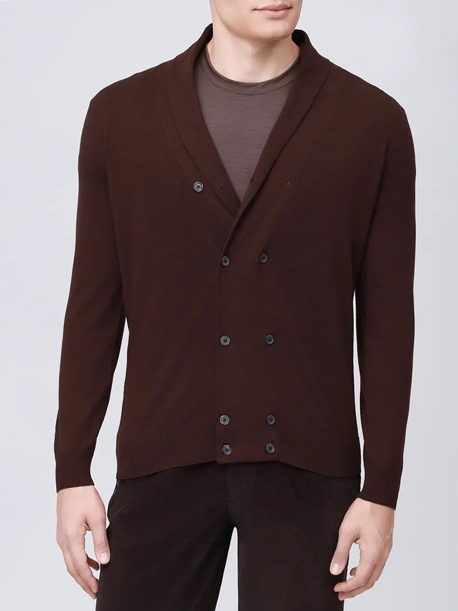 Кардиган шерстяной RADI PERUGIA 6684-719 480 Тёмно - Коричневый  Фото 4