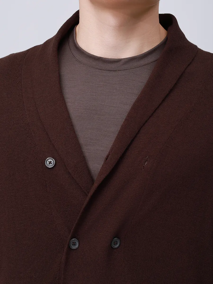 Кардиган шерстяной RADI PERUGIA 6684-719 480 Тёмно - Коричневый  Фото 5