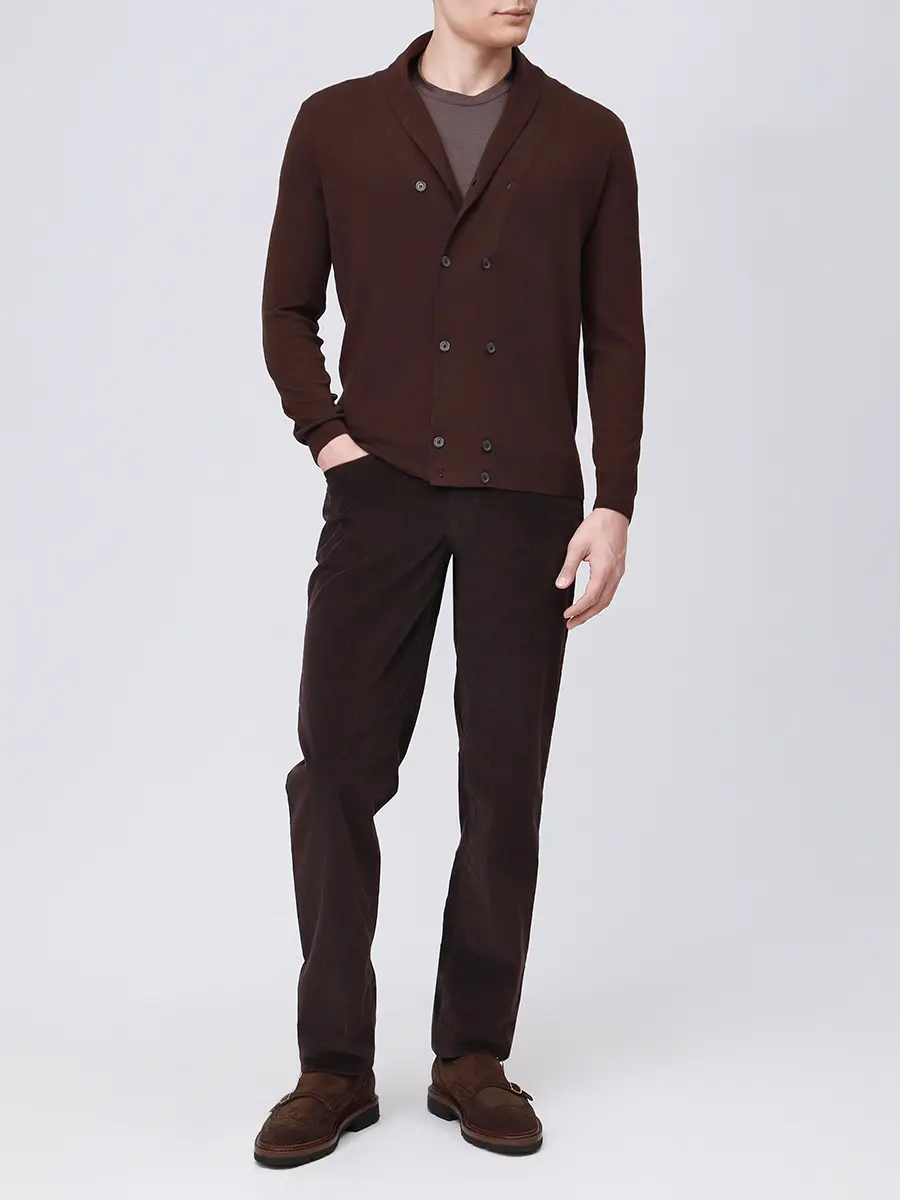 

Кардиган шерстяной, Коричневый, 6684-719 480 Тёмно -