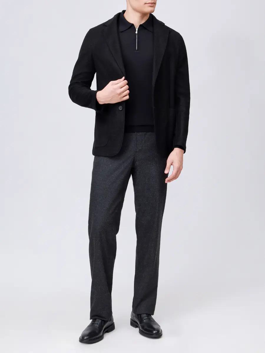 Поло из шерсти и шелка RADI PERUGIA 5304-606 900 Черный  Фото 2