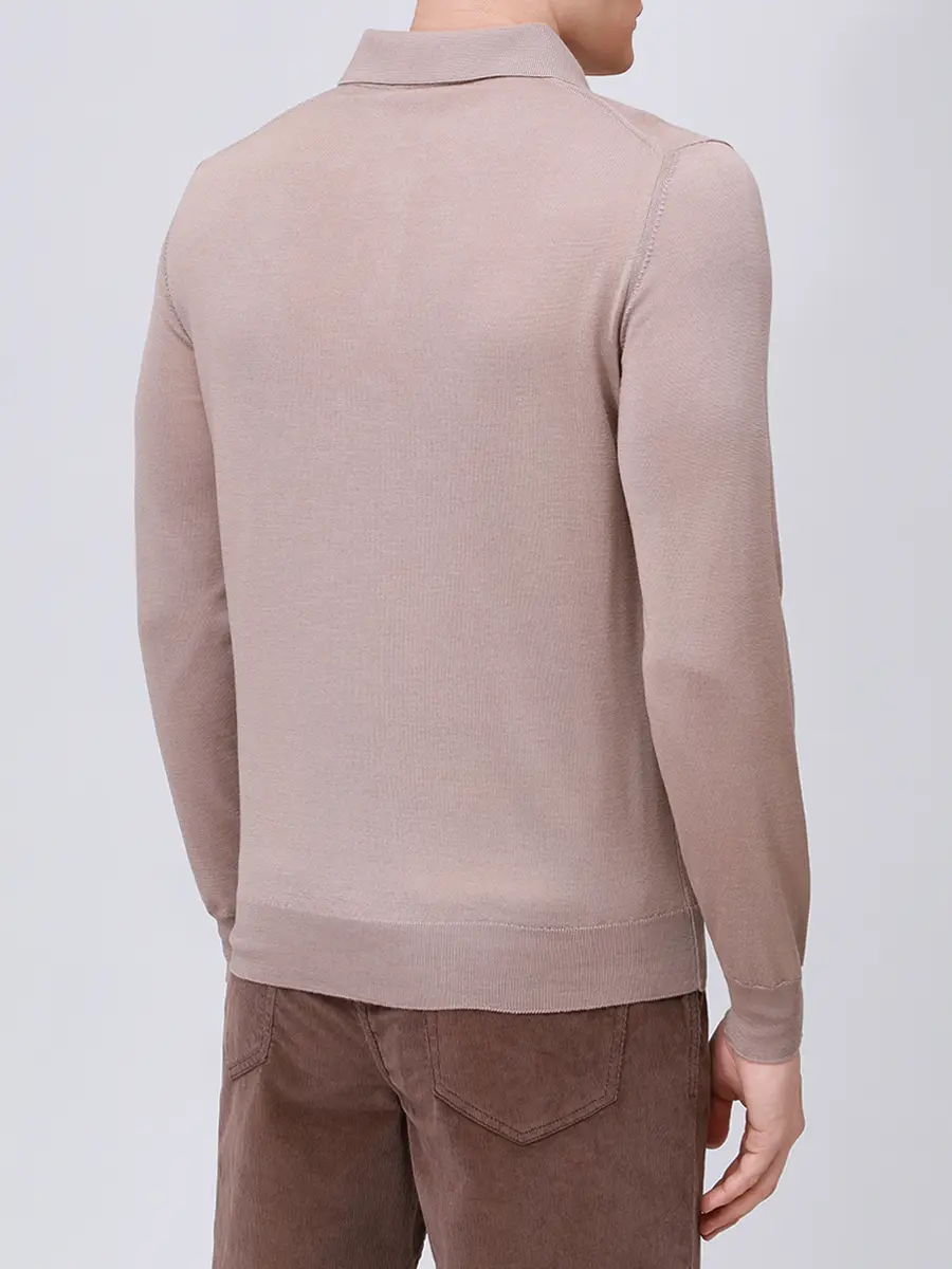 Поло из шерсти и шелка RADI PERUGIA 5303-606 150 Бежевый  Фото 3