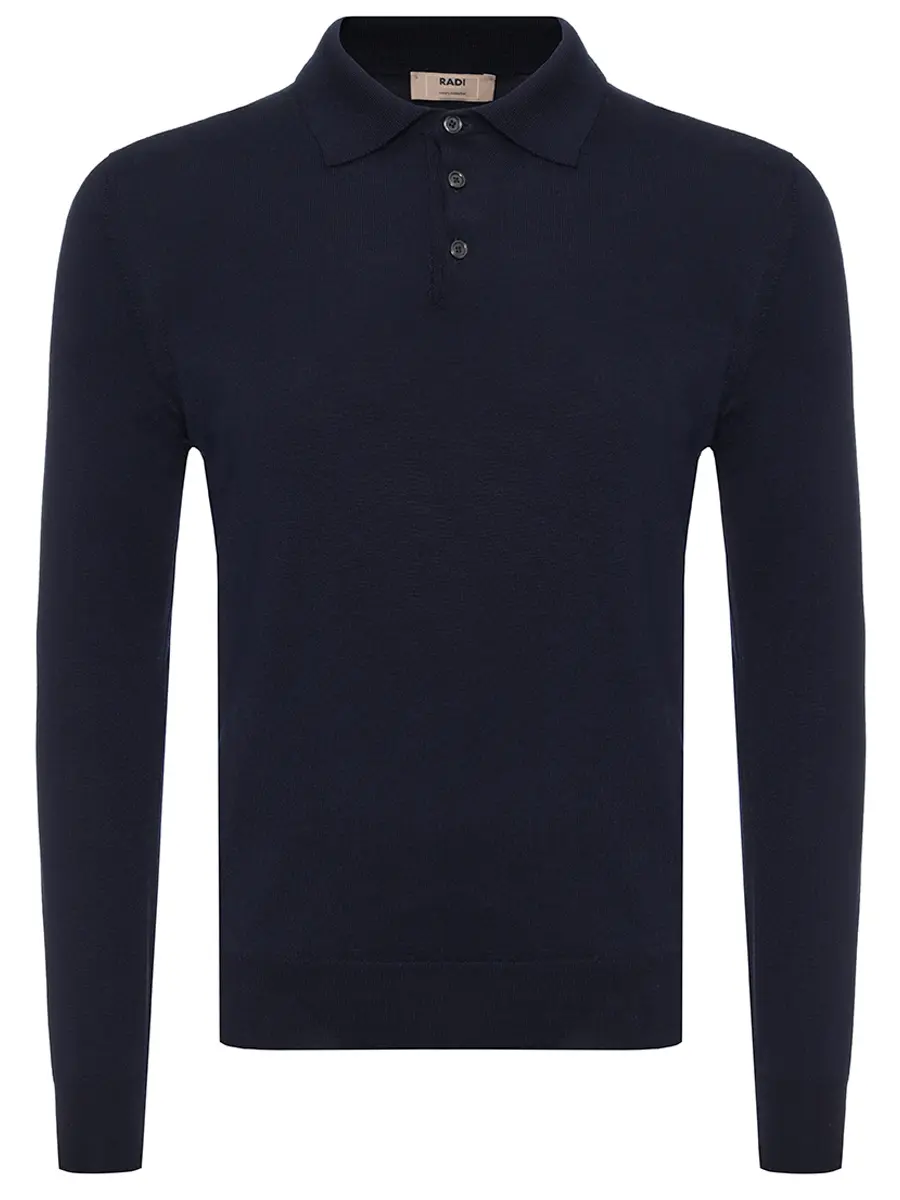 Поло из шерсти и шелка RADI PERUGIA 5303-606 650 Тёмно - Синий 