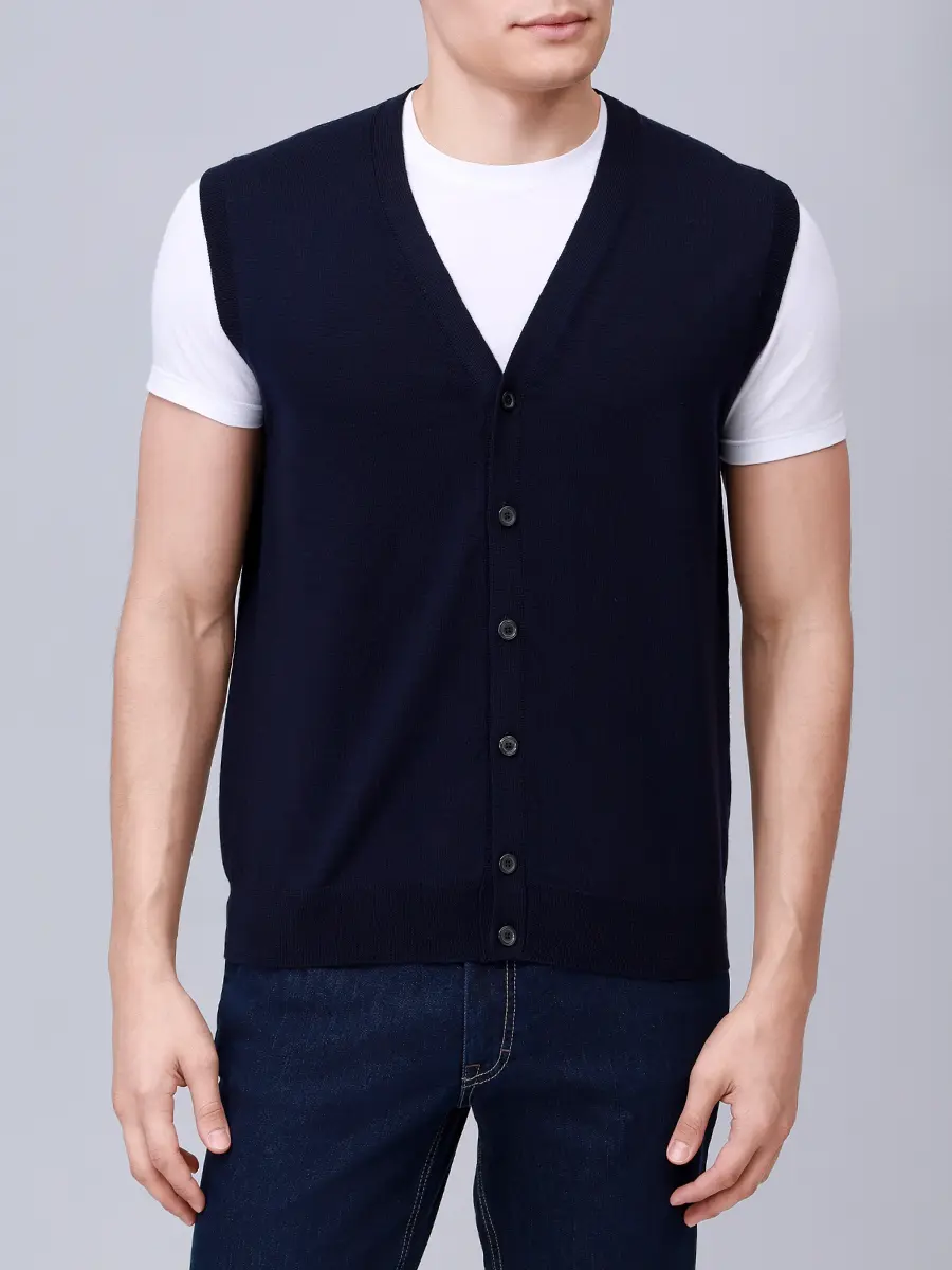 Жилет шерстяной RADI PERUGIA 5013-601 650 Тёмно - Синий  Фото 4