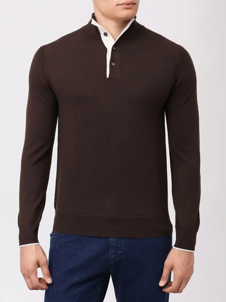 Джемпер шерстяной RADI PERUGIA 6661-717 5111 Коричневый  Фото 4