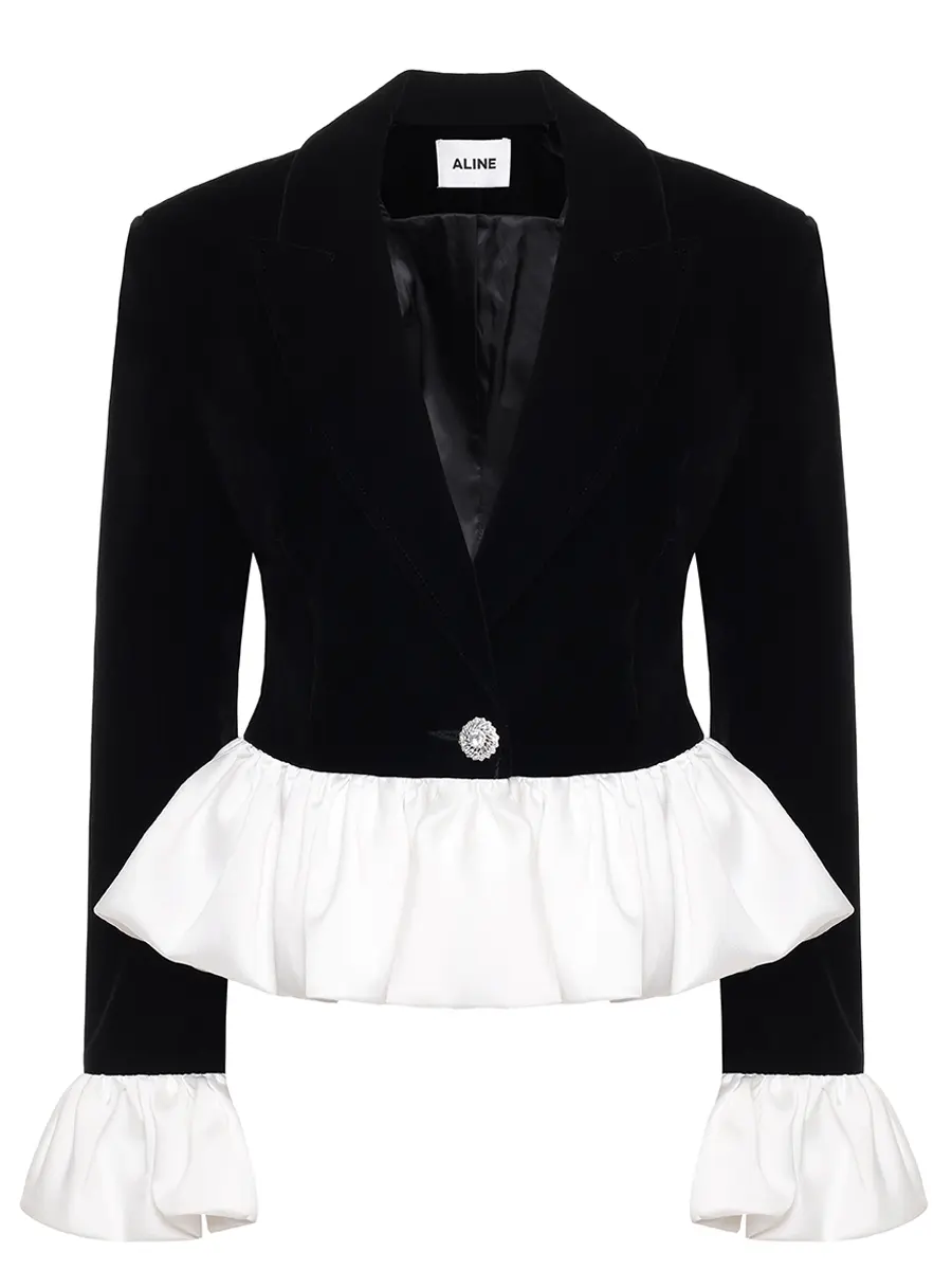 Жакет бархатный ALINE AL042704 Черный 