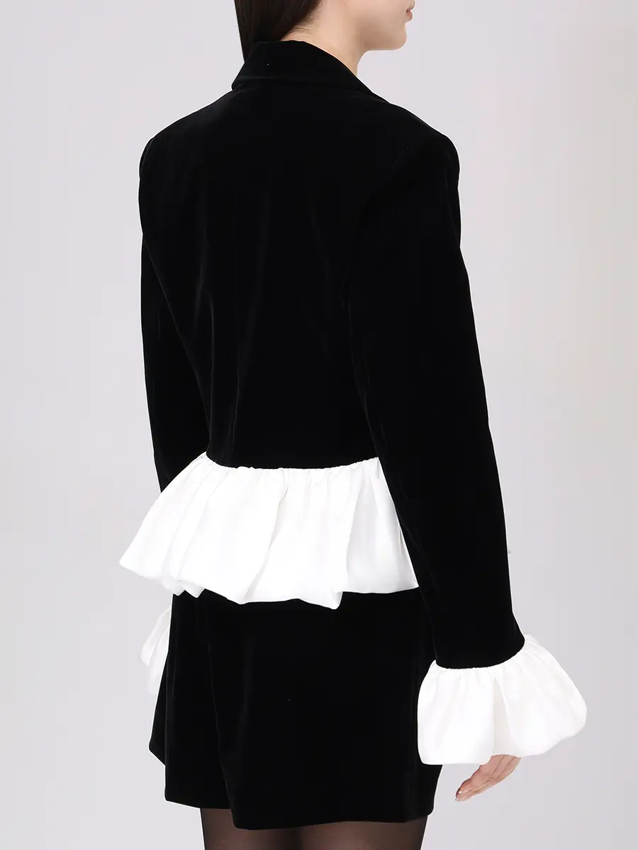 Жакет бархатный ALINE AL042704 Черный  Фото 3