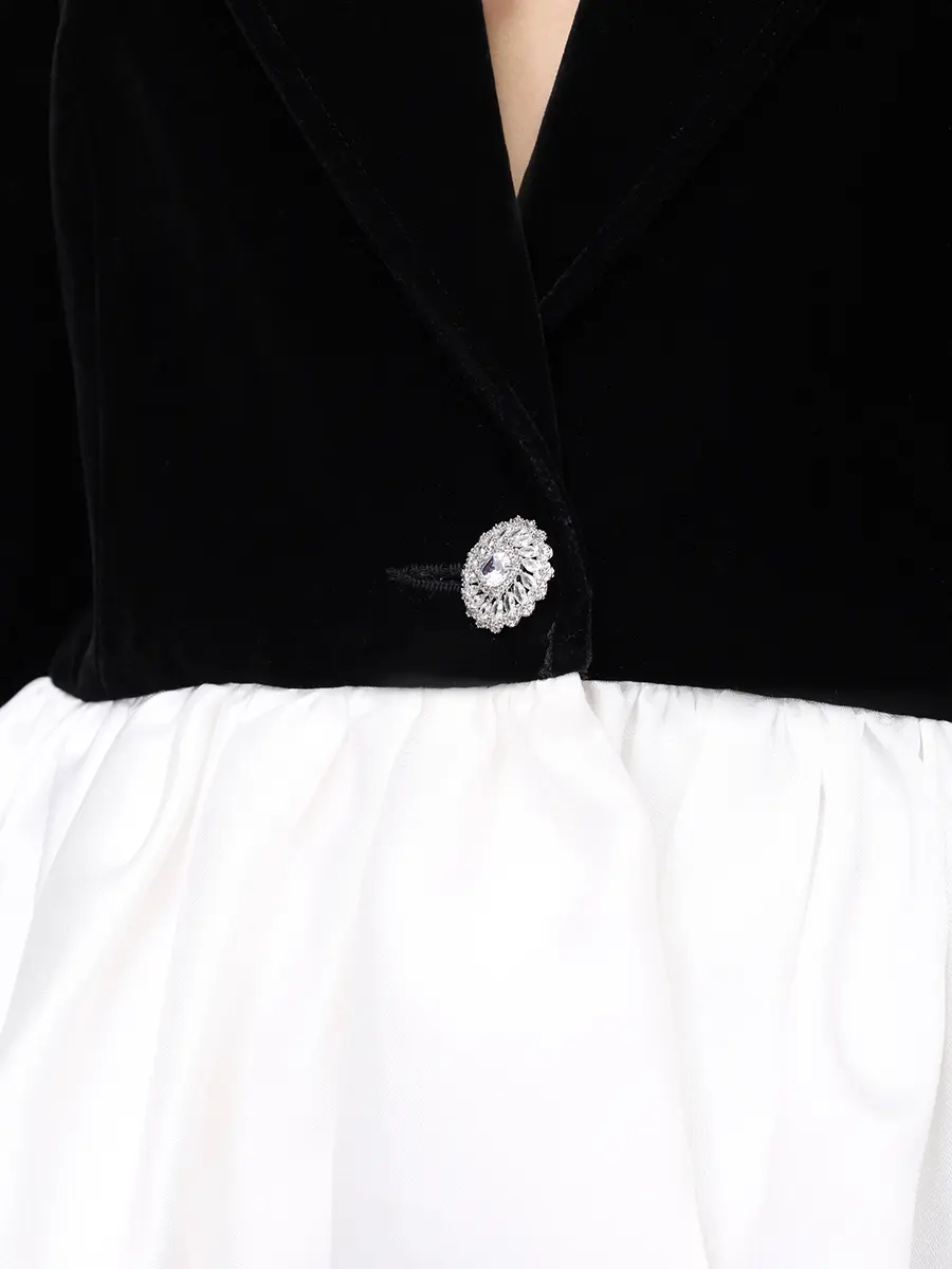 Жакет бархатный ALINE AL042704 Черный  Фото 5