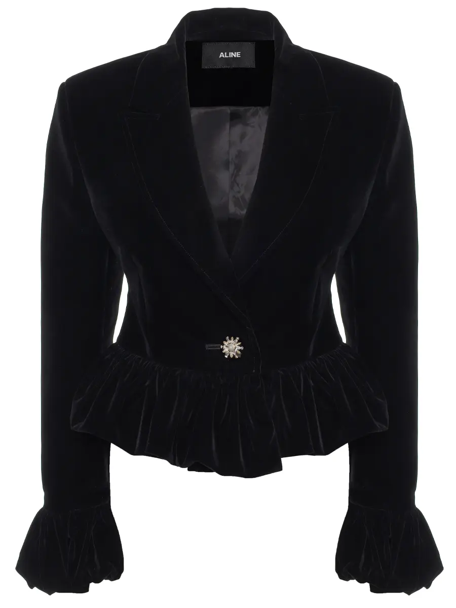 Жакет бархатный P'yero ALINE AL041276 Черный 