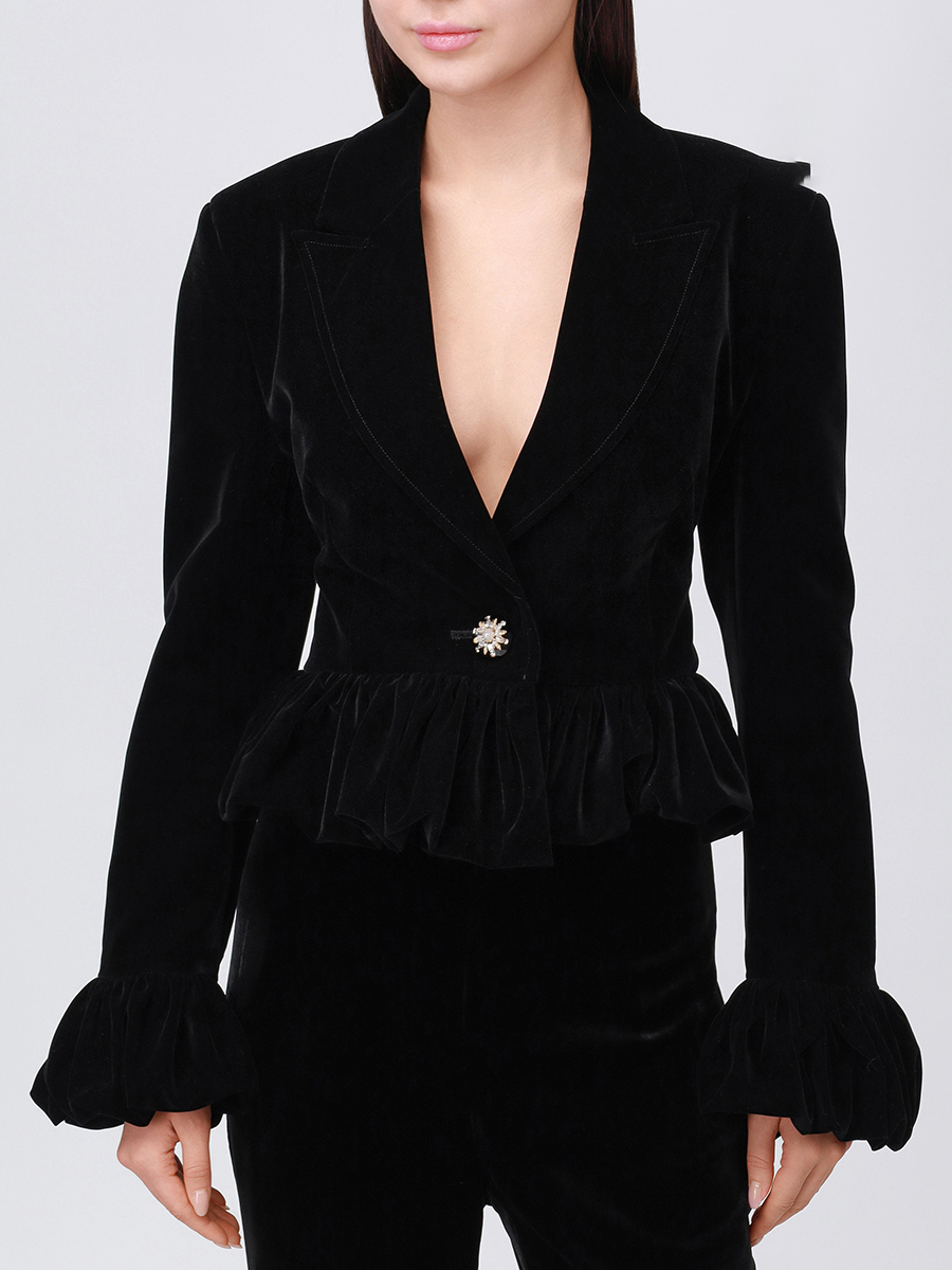 

Жакет бархатный P'yero, Черный, AL041276