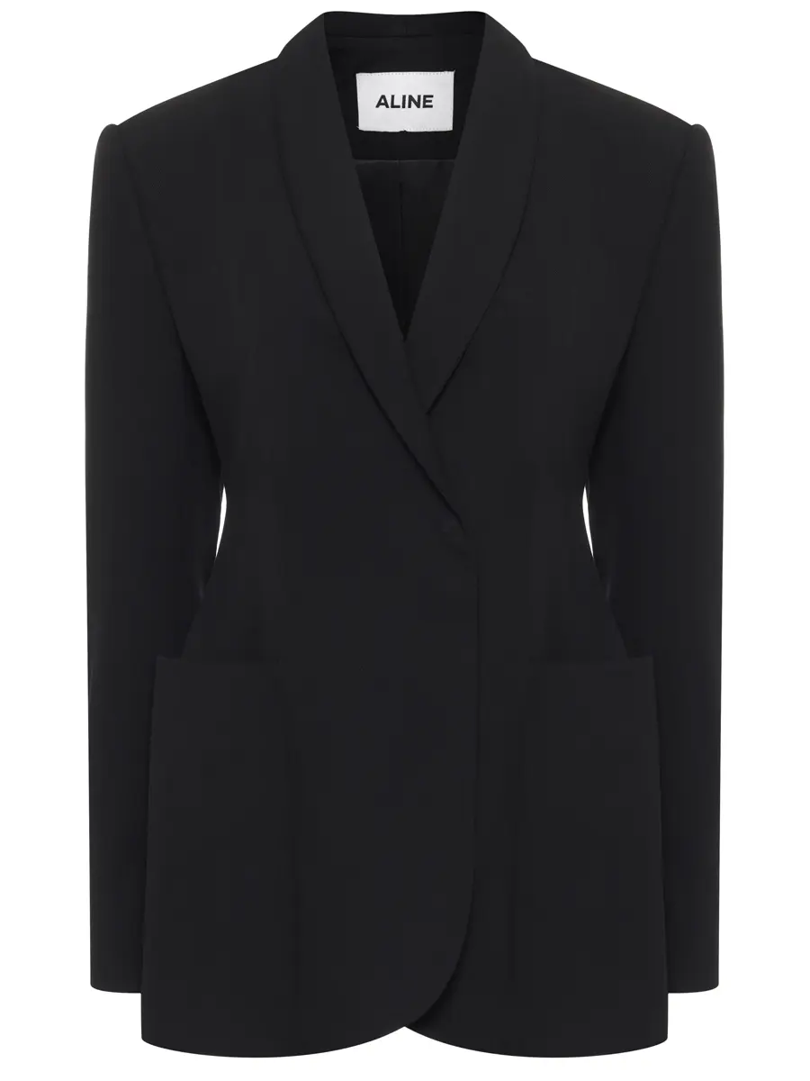 

Пиджак из вискозы и шерсти, Черный, AL045002