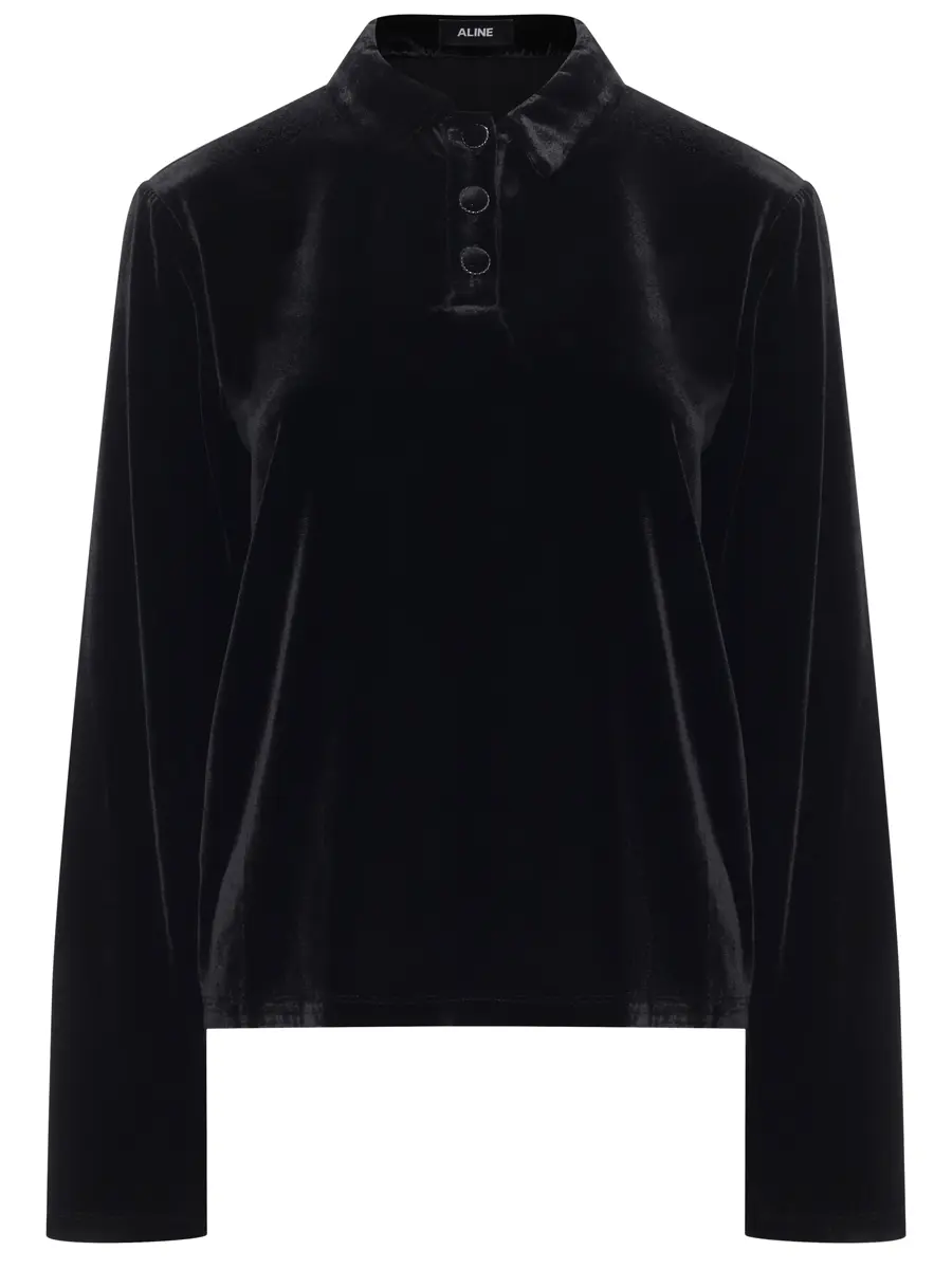 

Поло бархатное, Черный, AL102502