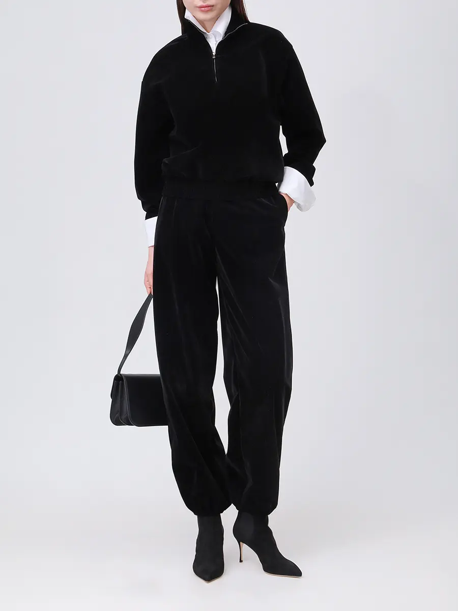 

Брюки бархатные, Черный, AL122702