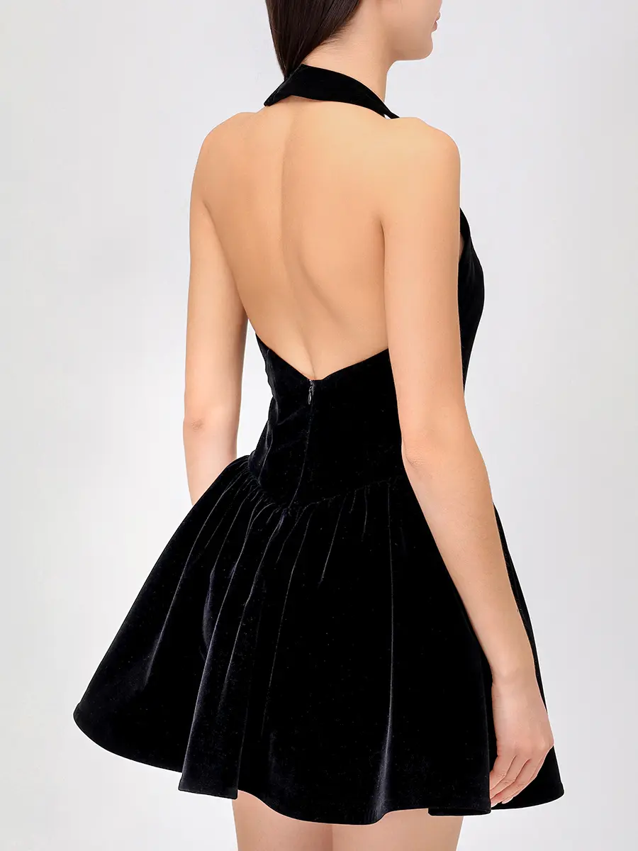 Платье бархатное ALINE AL152712 Черный  Фото 3