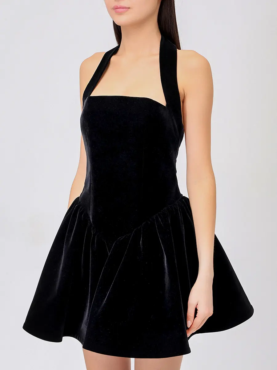 Платье бархатное ALINE AL152712 Черный  Фото 4