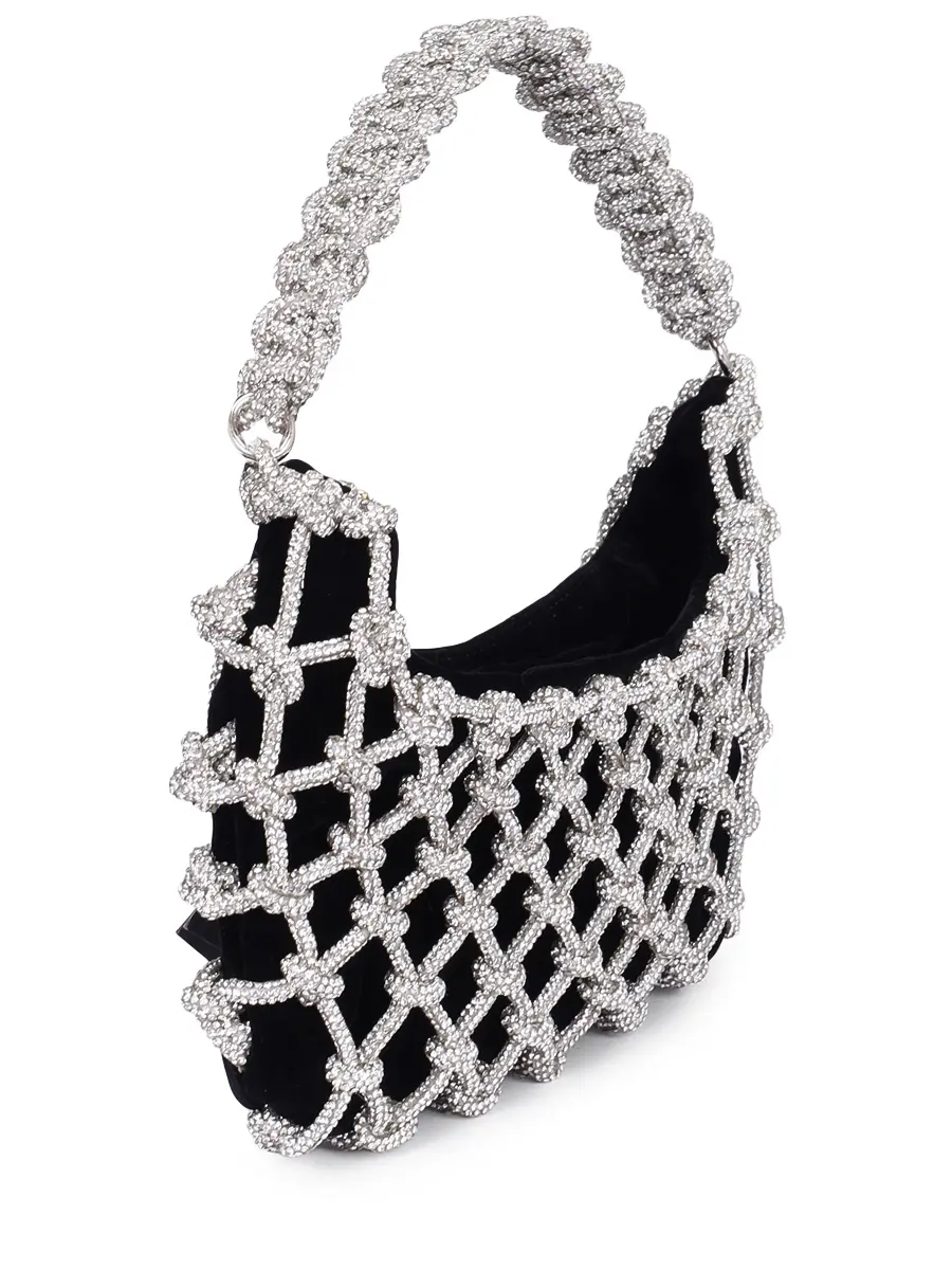 Сумка бархатная ALINE AL241317 Черный  Фото 3